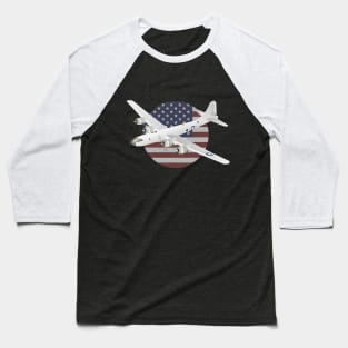 American B-29 Superfortress WW2 Heavy Bomber Baseball T-Shirt